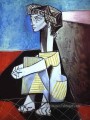 Jacqueline avec les mains croisées 1954 cubisme Pablo Picasso